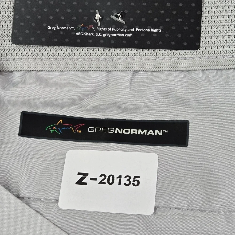 Greg Norman Men Shorts 38 Light‎ Gray Cargo Pocket High Rise 9 in Inseam NWT